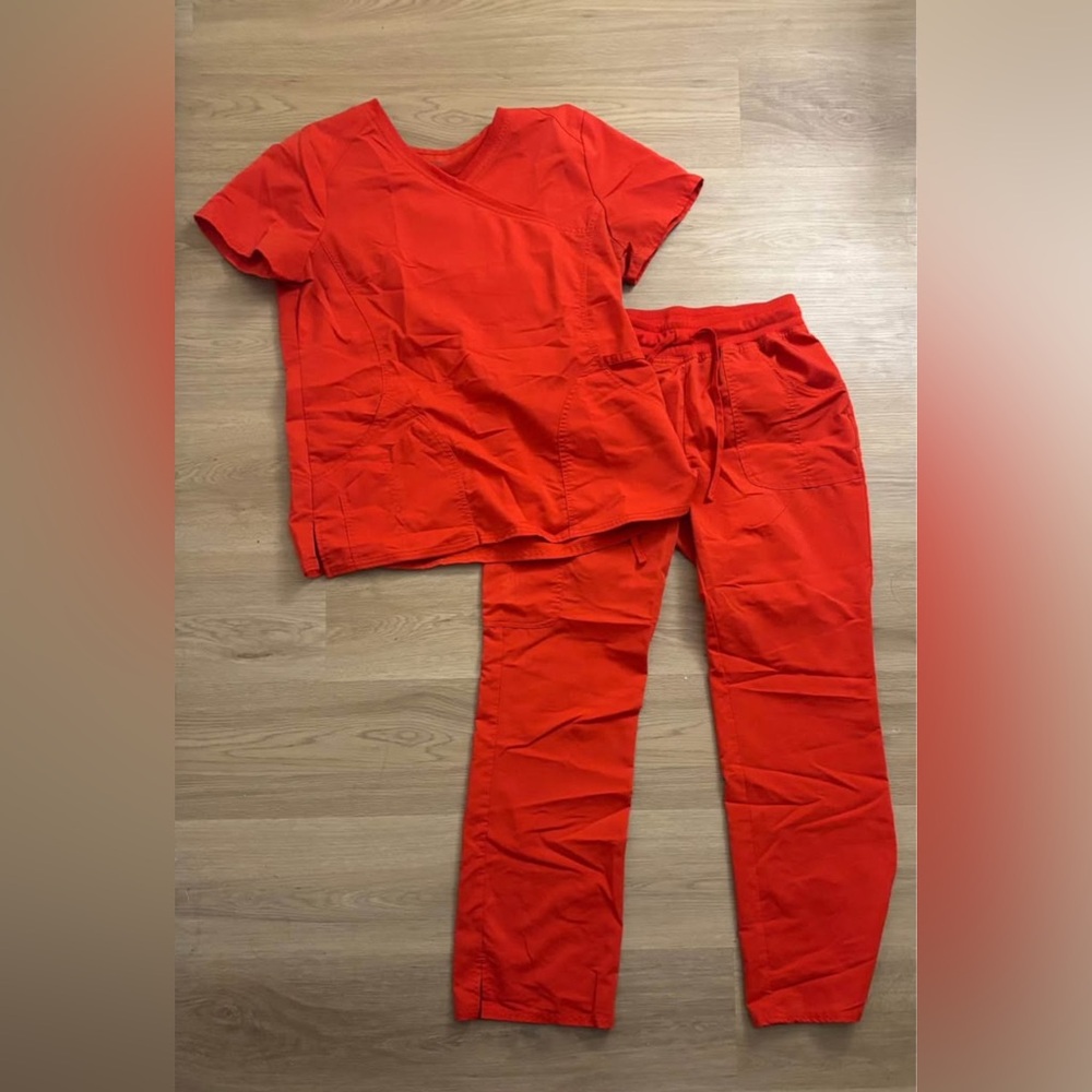 Women’s Bright Red Scrub Set